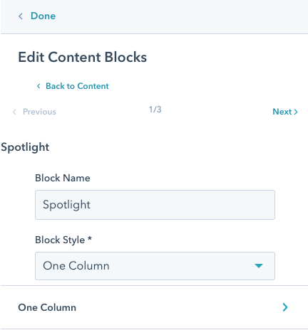 Editing block fields